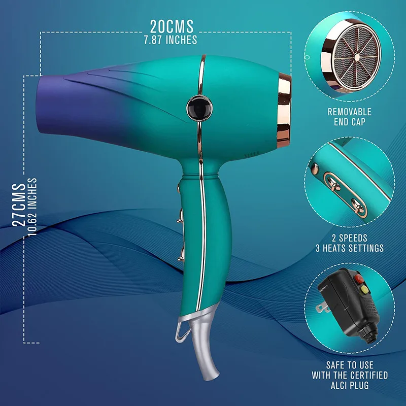 Lescolton Hot Air Adjustable Blow Dryer Negative Ionic Classic Style