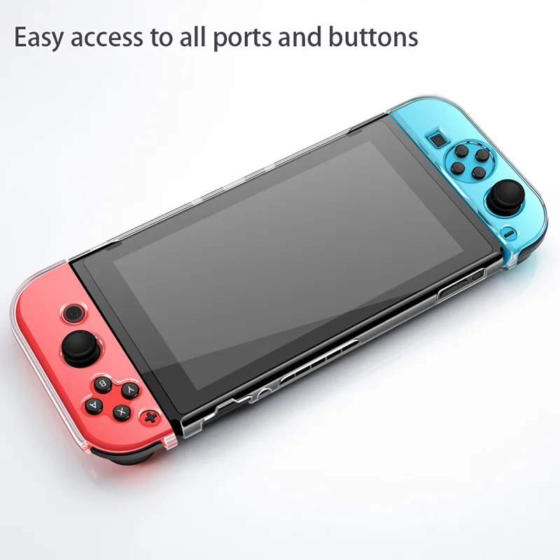 product laudtec custom luxury hard case for nintendo for switch joy cons crystal pc covers clear anti dust game accessories model mc1221-8