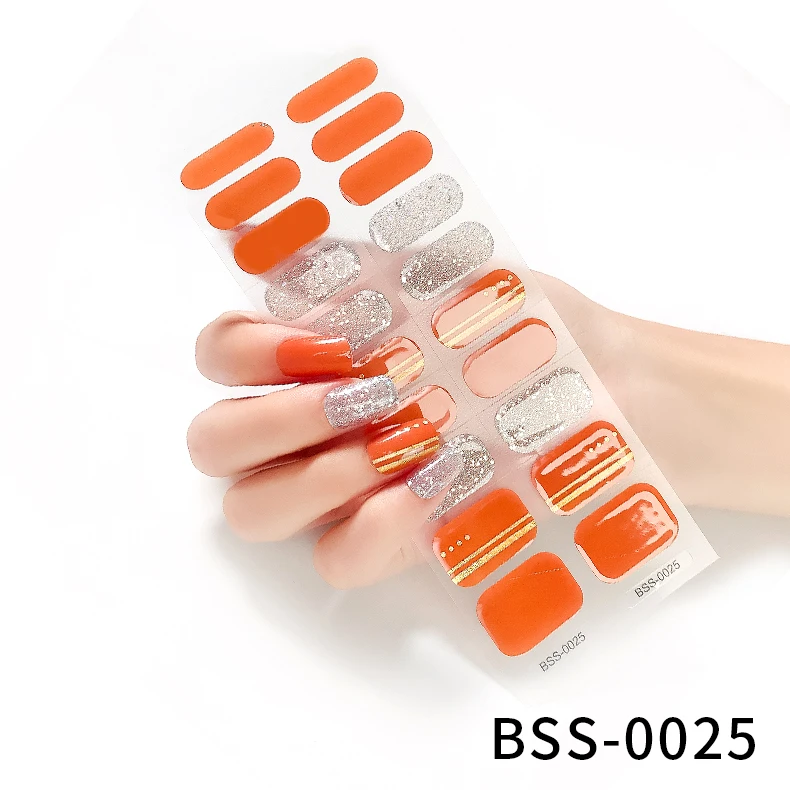 Beautysticker Wholesale Semi Cured Gel Nail Strip Stickers Non-toxic