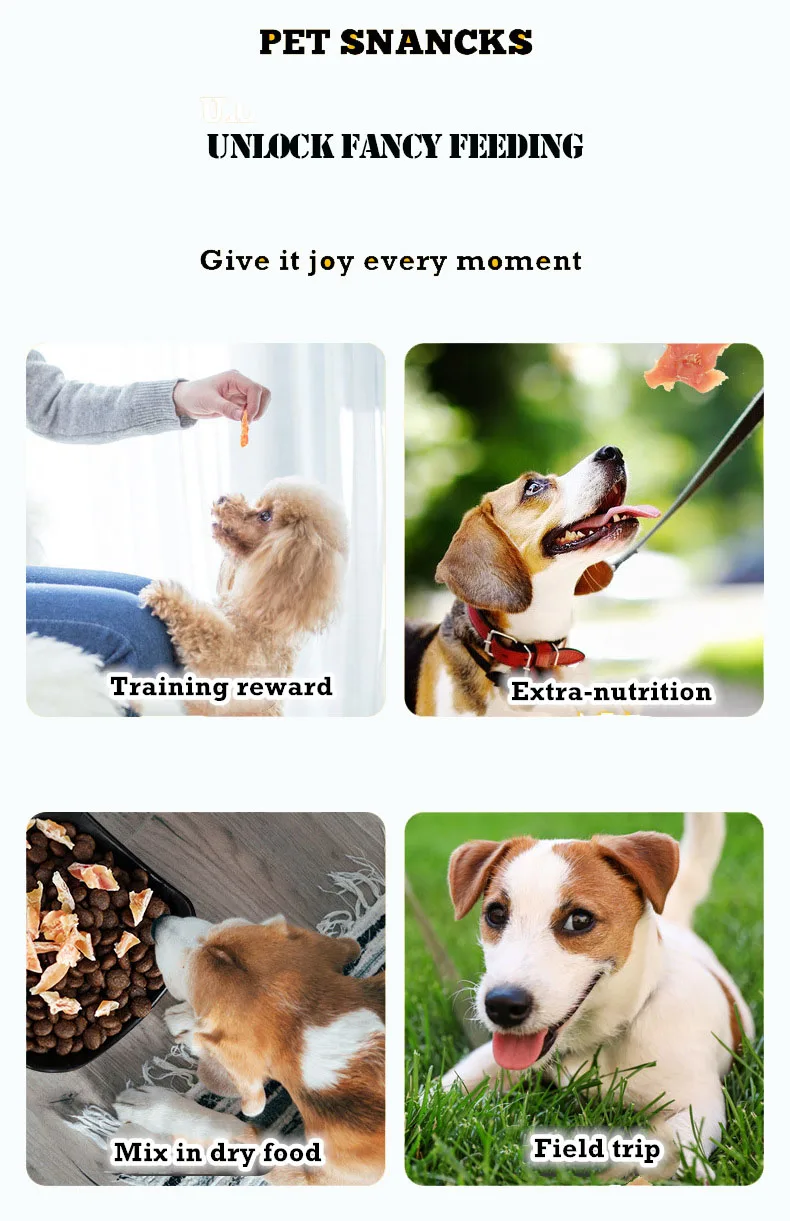 Dog Chewed The Jerky Snacks Training Food Chicken Nutritious Delicious