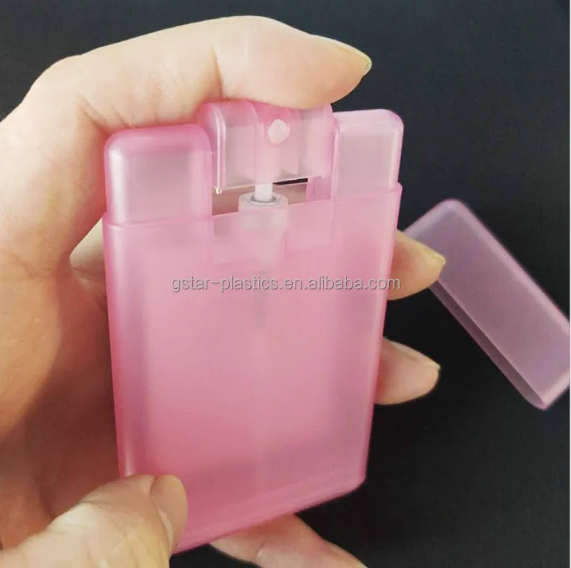 20ml Plastic Empty Spray Bottle Card Pocket Mist Spray Pp Bottles Hand