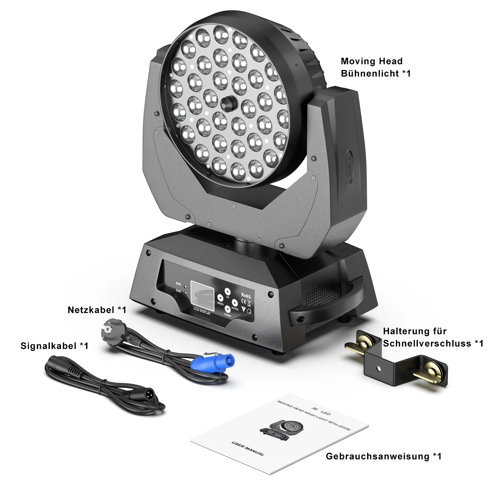 Lyre wash led moving head zoom rgbw éclairage de scène professionnel_voghion.com