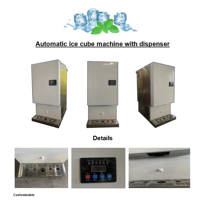 Commercial Square Cube Ice Machine  Continuous And Efficient Ice Cube 