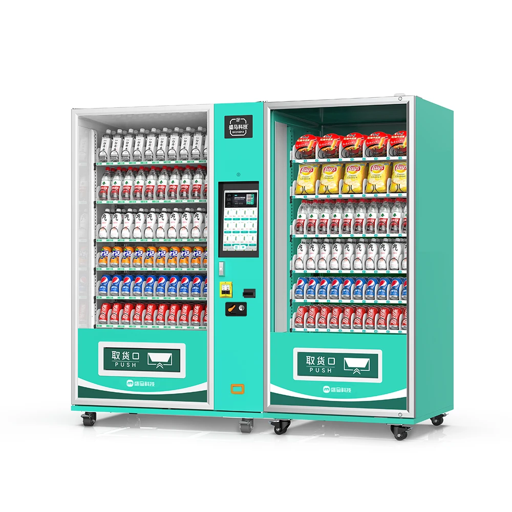 Wholesale Cup Noodle Snacks Drinks Combo Vending Machine Credit Card Payment Vending Machine for Sale  Credit Card Payment