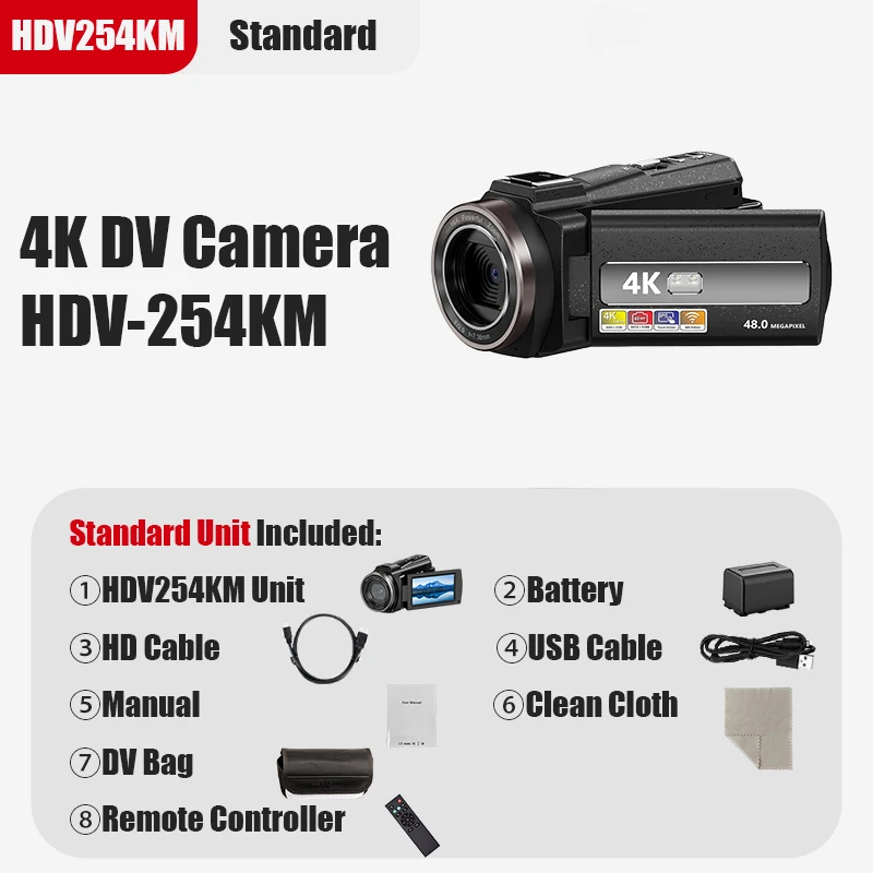 Handy Video Recording Camera - 4K HD Camcorder with Wifi