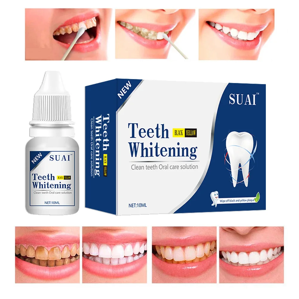 Profession Private Label SUAI Easy Oral Hygiene Organic Remove Plaque Teeth Whitening Liquid