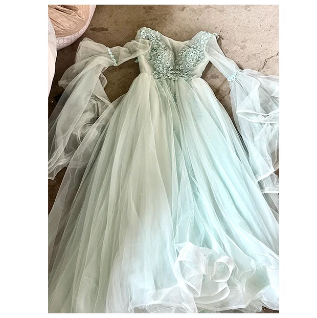 Second Hand Clothes Used Wedding Dresses Bridal Gowns Woman Ball Colourful  Used Party Dress Used Clothes Bales for Sale