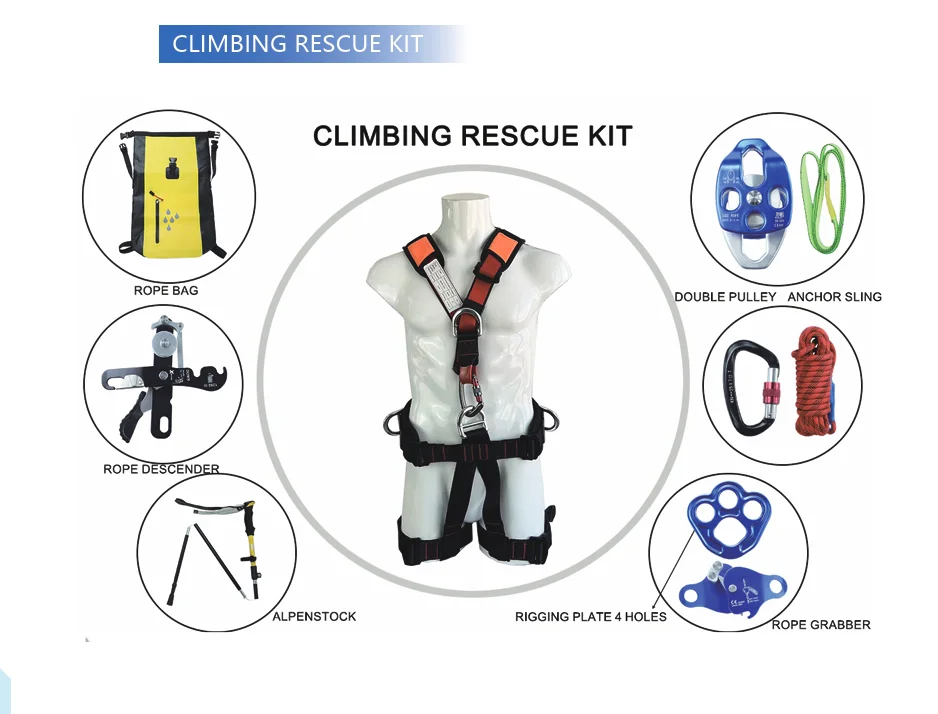 Full Body Safety Harness With Shock Absorbing Lanyard Updated ...