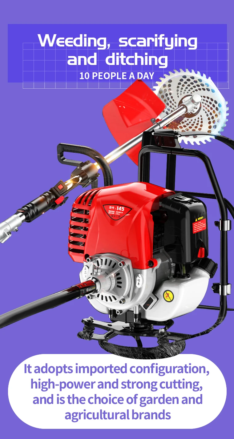 Engine Gasoline 4 Stroke Petrol Grass Cutter/4 Cycle Gas Economic Grass Trimmer Brush Cutter