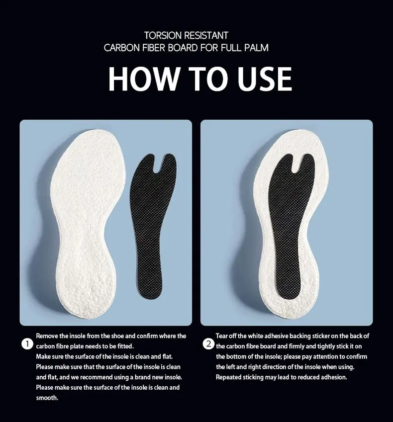 DIY Self-Adhesive Carbon Fiber Plate Insoles for Rebound