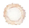 clear plate with bronze