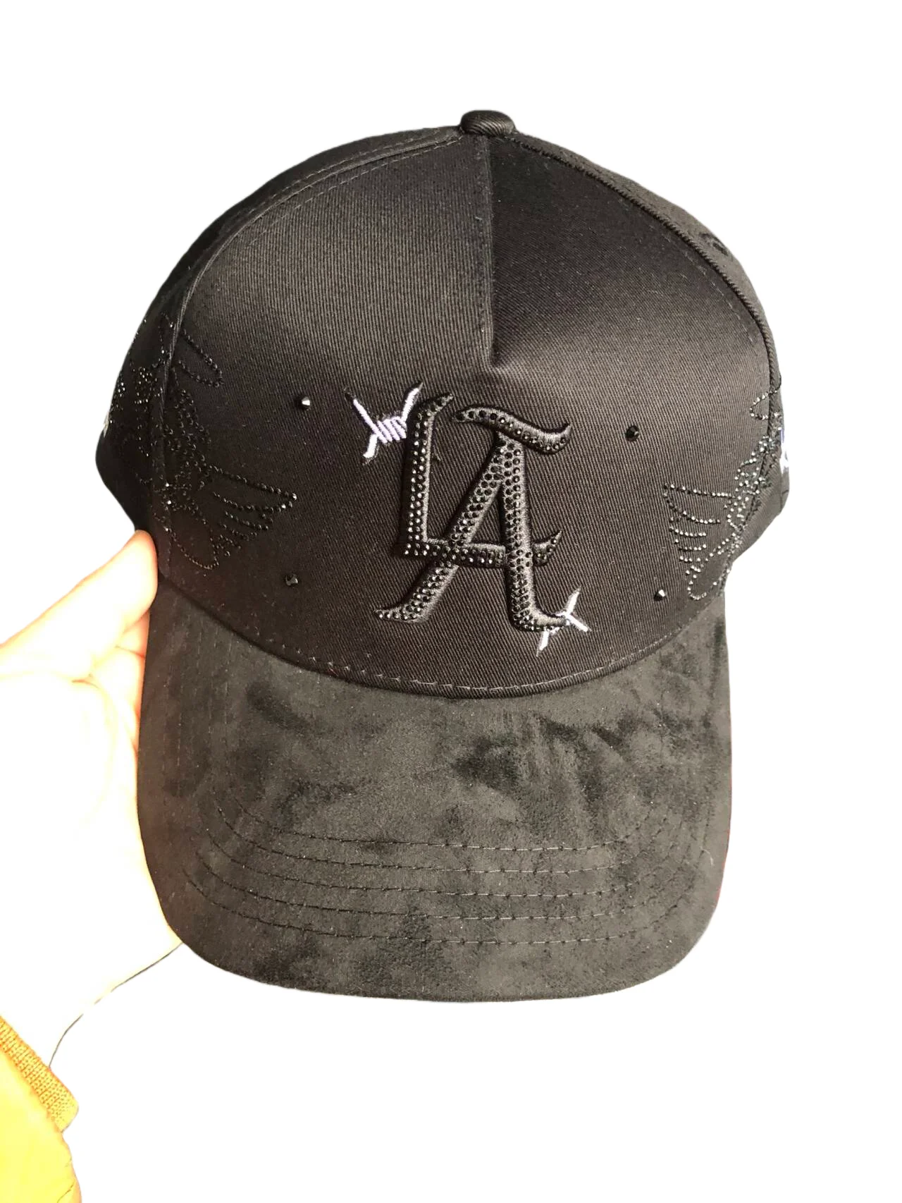 SD Rhinestone Baseball Cap for Women Men Fashion Hip Hop Snapback Hat