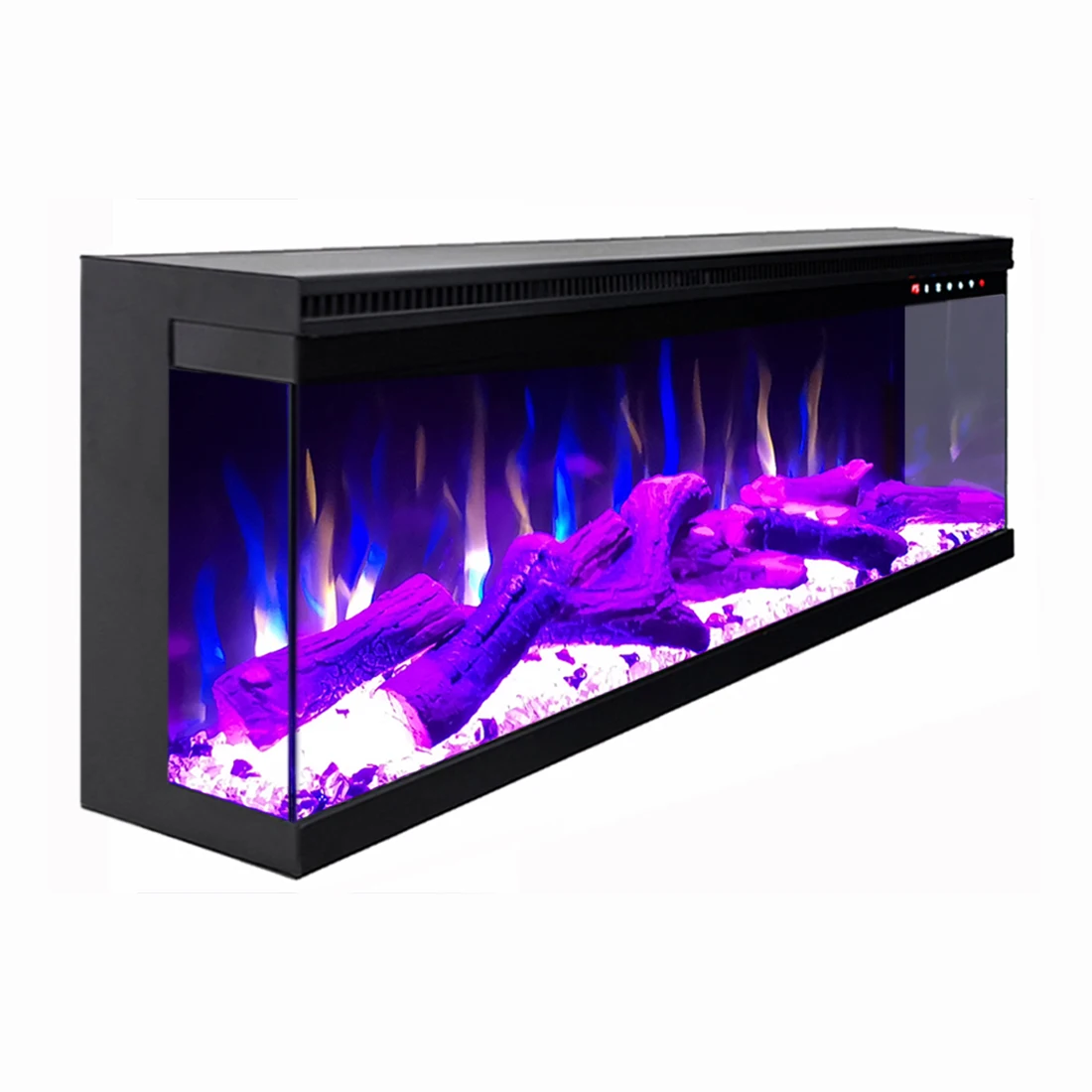 42 50 60 72'' Thermostat Remote Control Smart Three Side Flame View Electric Fireplace for Bedroom