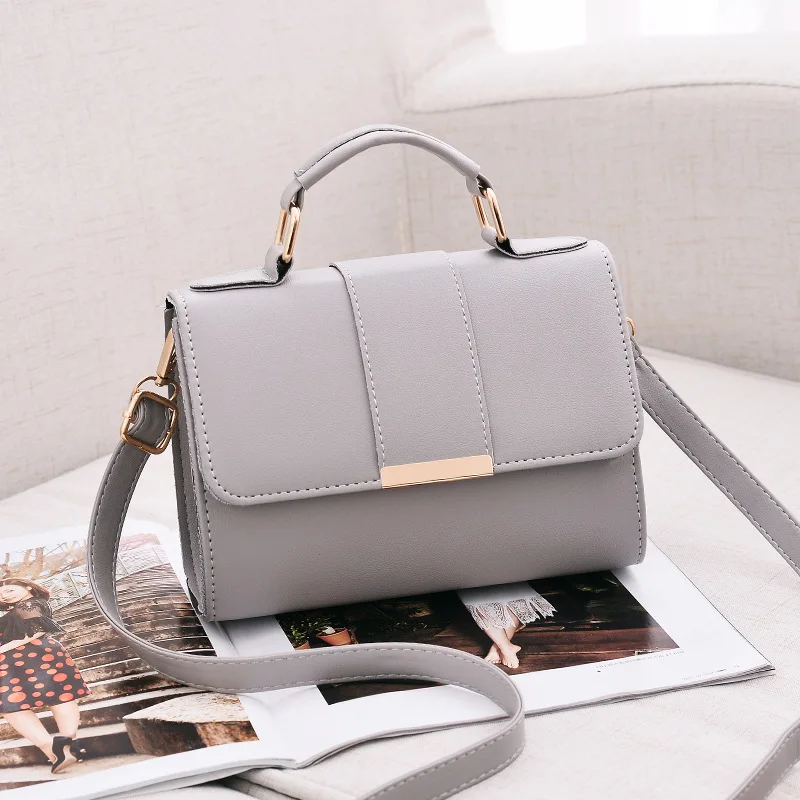 Mini Square Bag Top Handle Solid Color