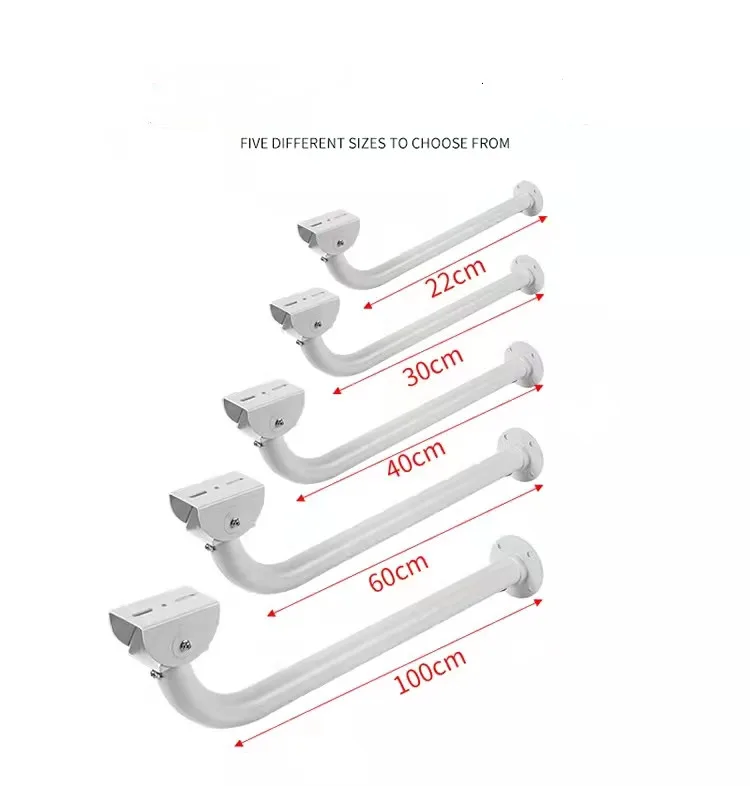 Aluminum Alloy Universal Safety CCTV Wall Mounted Monitor Camera Vertical  L-shaped Bracket Pipe
