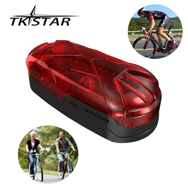 Bike GPS Tracker TK906 300 Hours Standby Waterproof SOS Alarm Low Battery Alarm LED Tail Light Locator Overspeed Alert