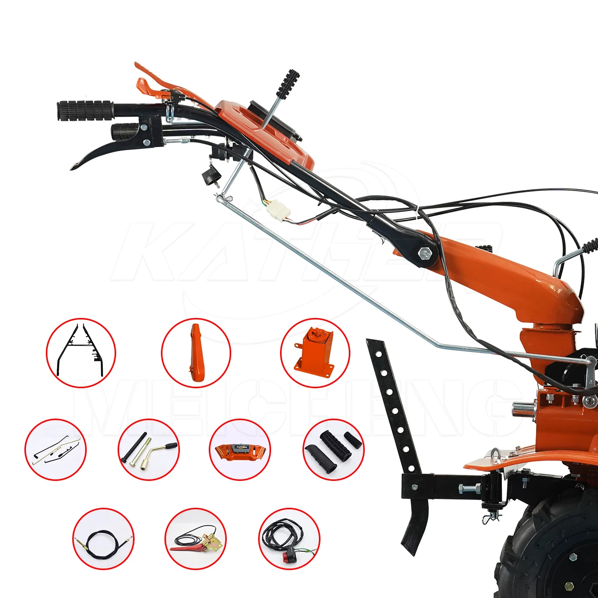 KATHER OEM Custom Agricultural Machinery Accessories Power Tiller Spare Parts Iron Housing Micro Tiller Armrest Kit