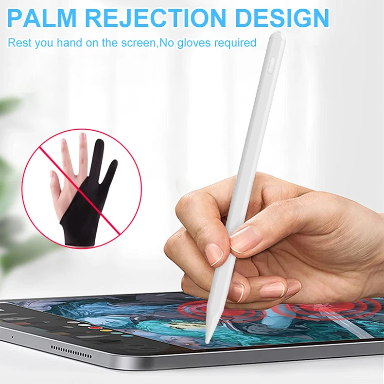 Готовых запасов бесплатный образец Магнитный активный стилус для планшетных ПК для сенсорных экранов ладони отказ от карандаша для стилуса для Apple