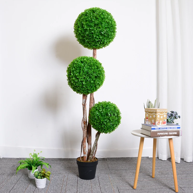 Bosso Artificiale Cespuglio Finto Da Esterno Piante Artificiali Da Interno E Esterno Giardino Esterno Arredo Piante, Piante Da Esterno Finte Bambou Artificiel Palla Topiaria Artificiale ( Size : 20cm