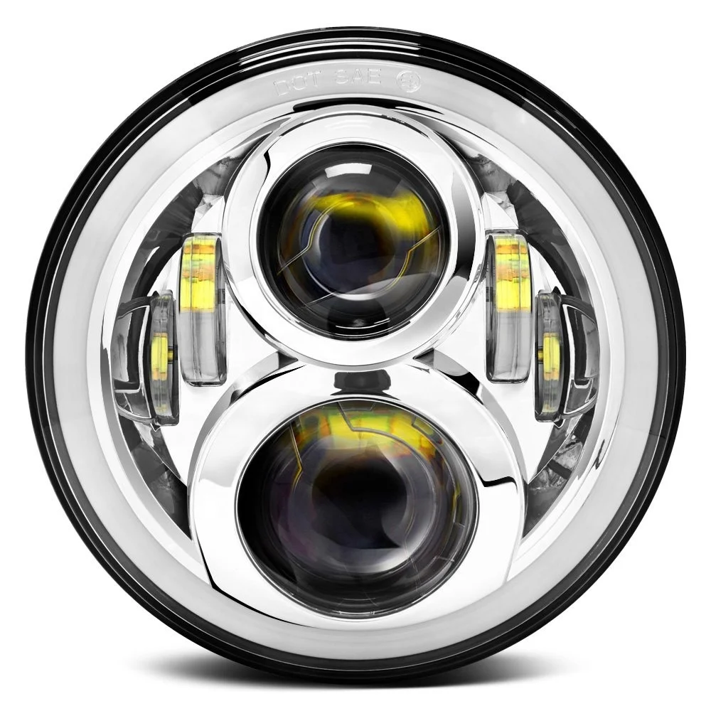 TIYPEOR Auto Parts 7 Inch Headlight Hi-low Beam for Honda CB400 CB500 CB1300 Hornet250 Round Headlight