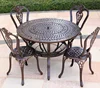 4 chaises couronne 106cm table de cuisson carbone
