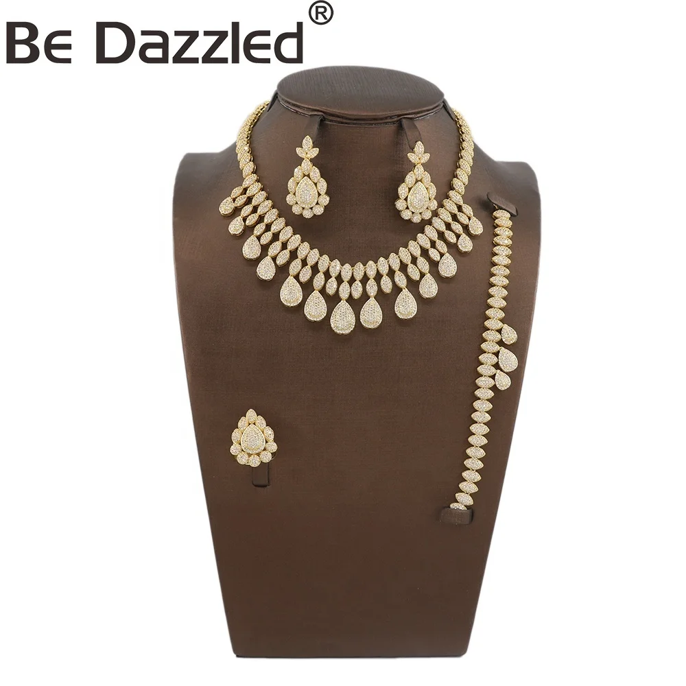 4pcs Bridal Jewelry Sets New Fashion Dubai Full Jewelry Set For