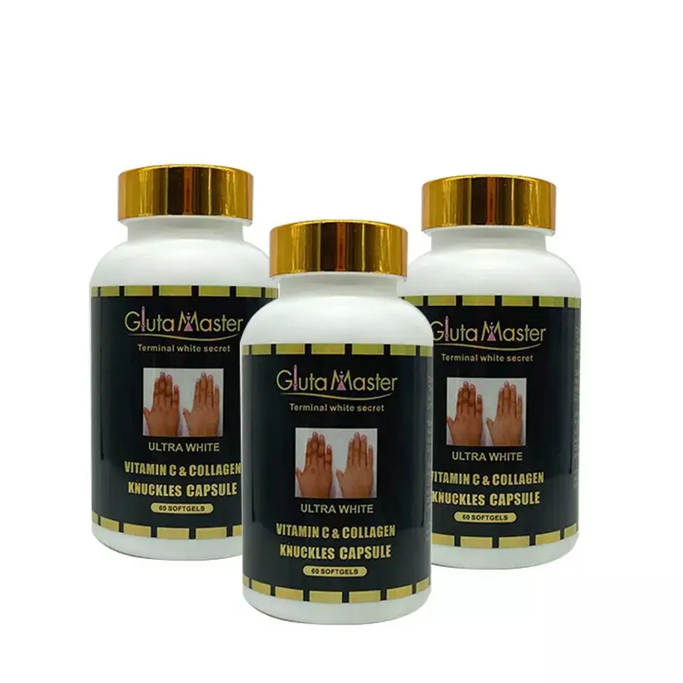Private Label Collagen Capsules Supplement Hand Dark Knuckle Knees Elbows Remover Bleaching Tablets Fast Skin Whitening Pills
