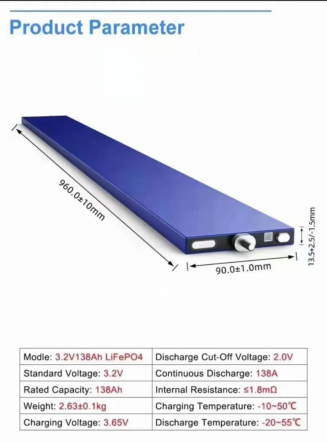BYDブレードバッテリー 3.2V 135AH LiFePo4 長寿命・高性能バッテリー