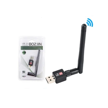 2020 best price Mini USB Wireless Adaptor 300Mbps WIFI receiver wireless 802.IIN With Antenna USB 2.0 Network Card WiFi Receiver