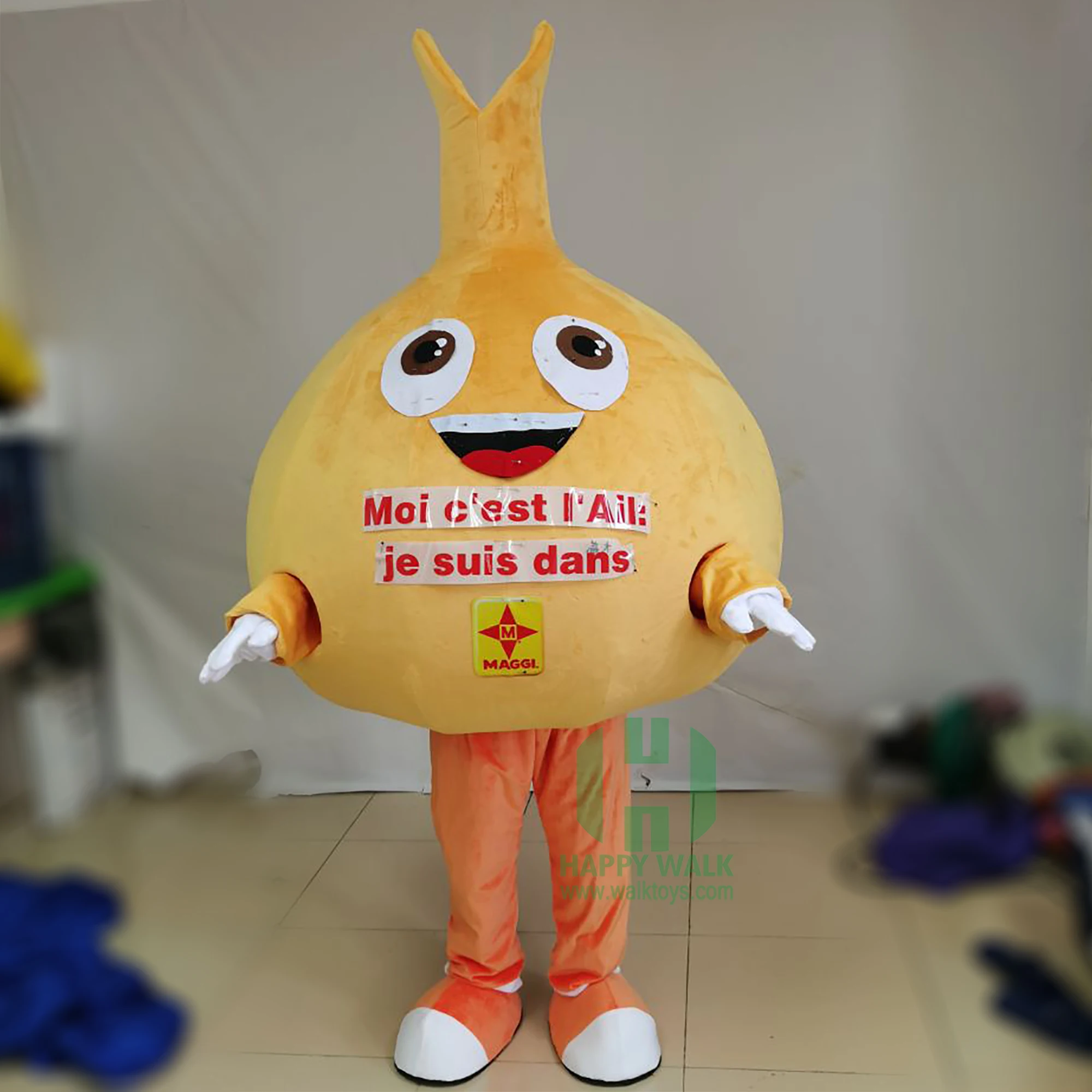 Customized Made Your Design With Logo Cartoon Cute Garlic Food Mascot Costume for Adult
