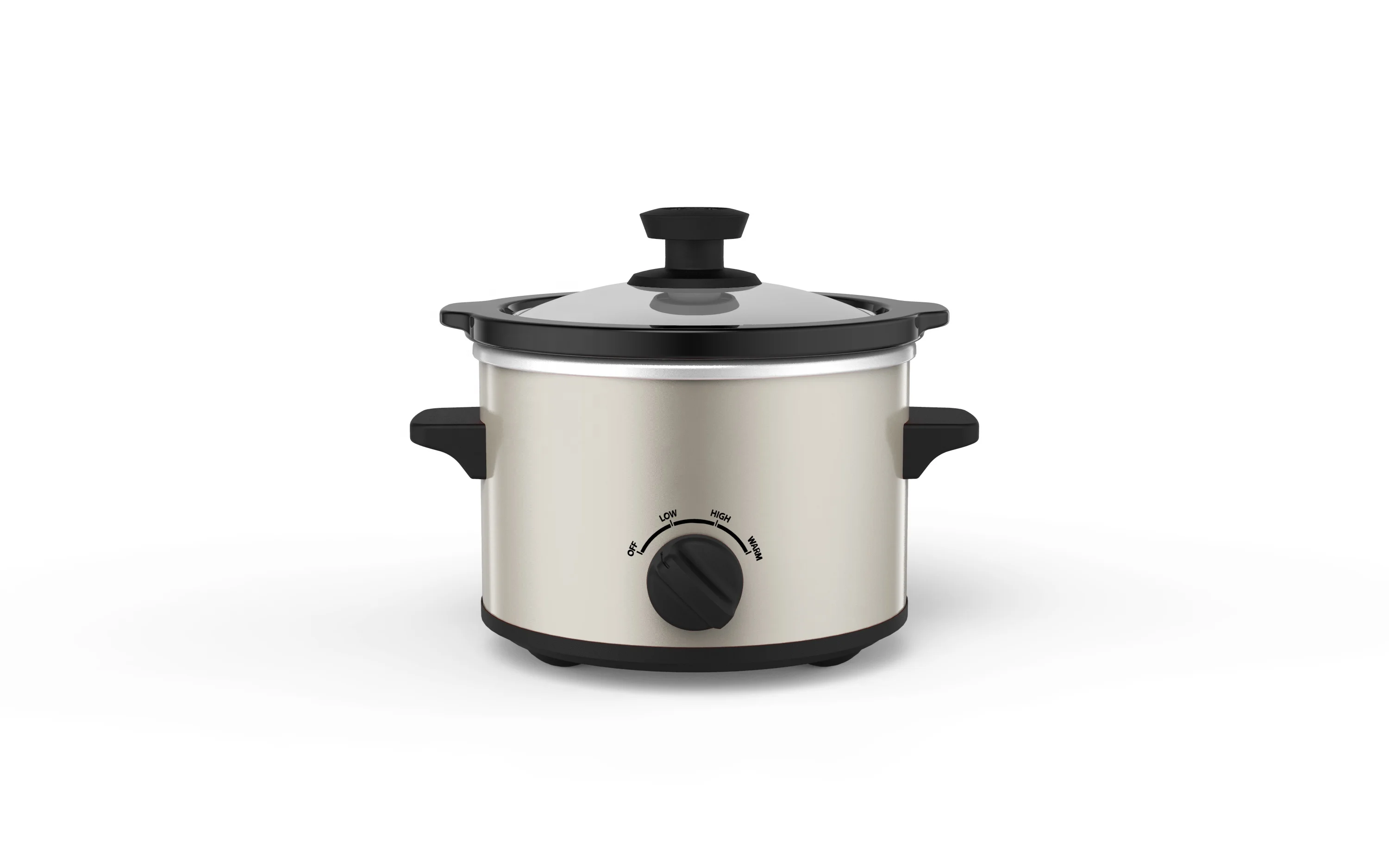 1.5 Quart Electric Slow Cooker Ceramic Crock Pot With Adjustable Temp