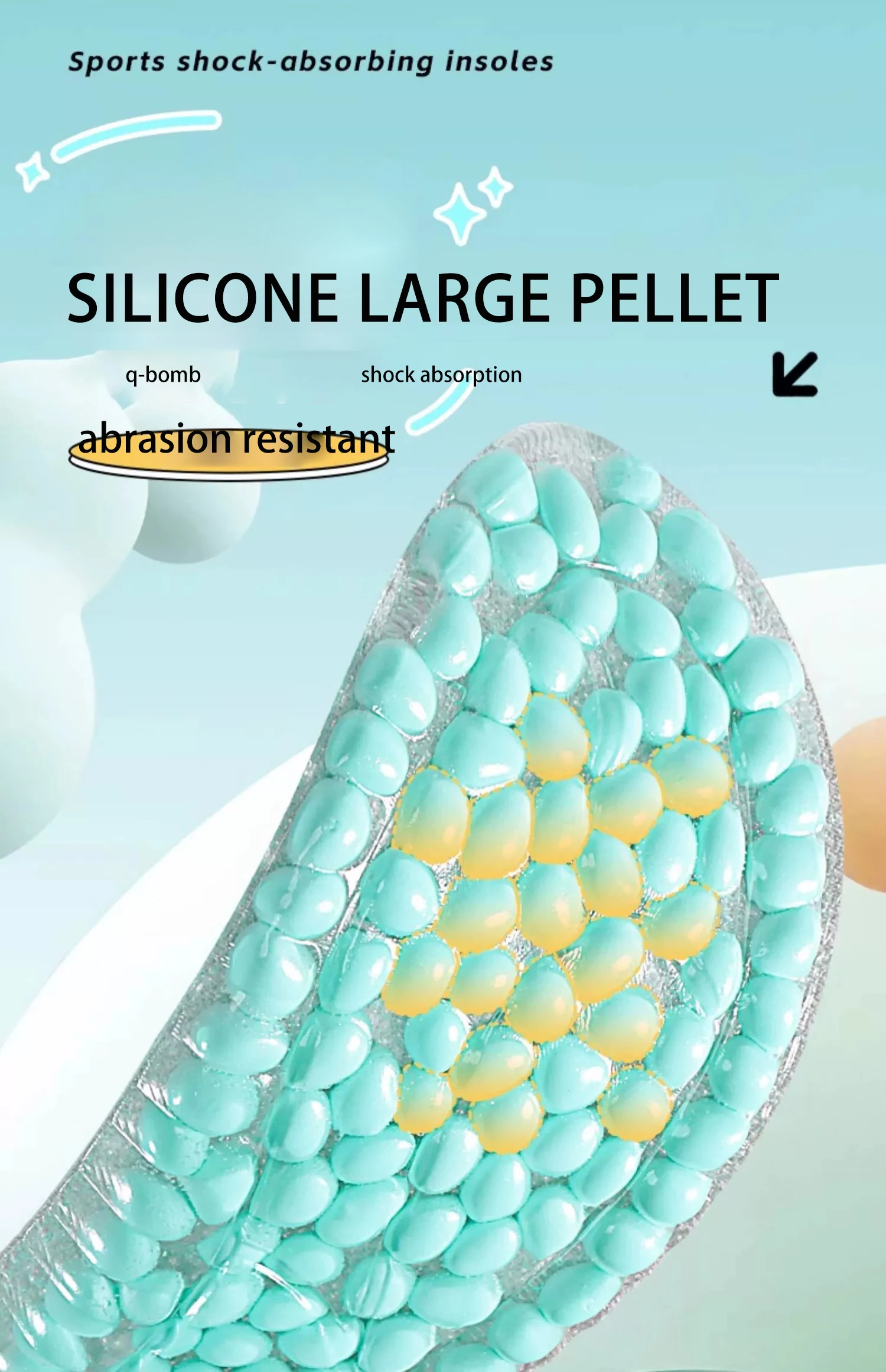 Custom Silicone Massage Sports Insoles Wholesale