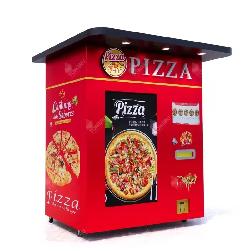 Outdoor Self Service Smart Touch Screen Fast Food Machine Automatic Pizza Making Vending Machine