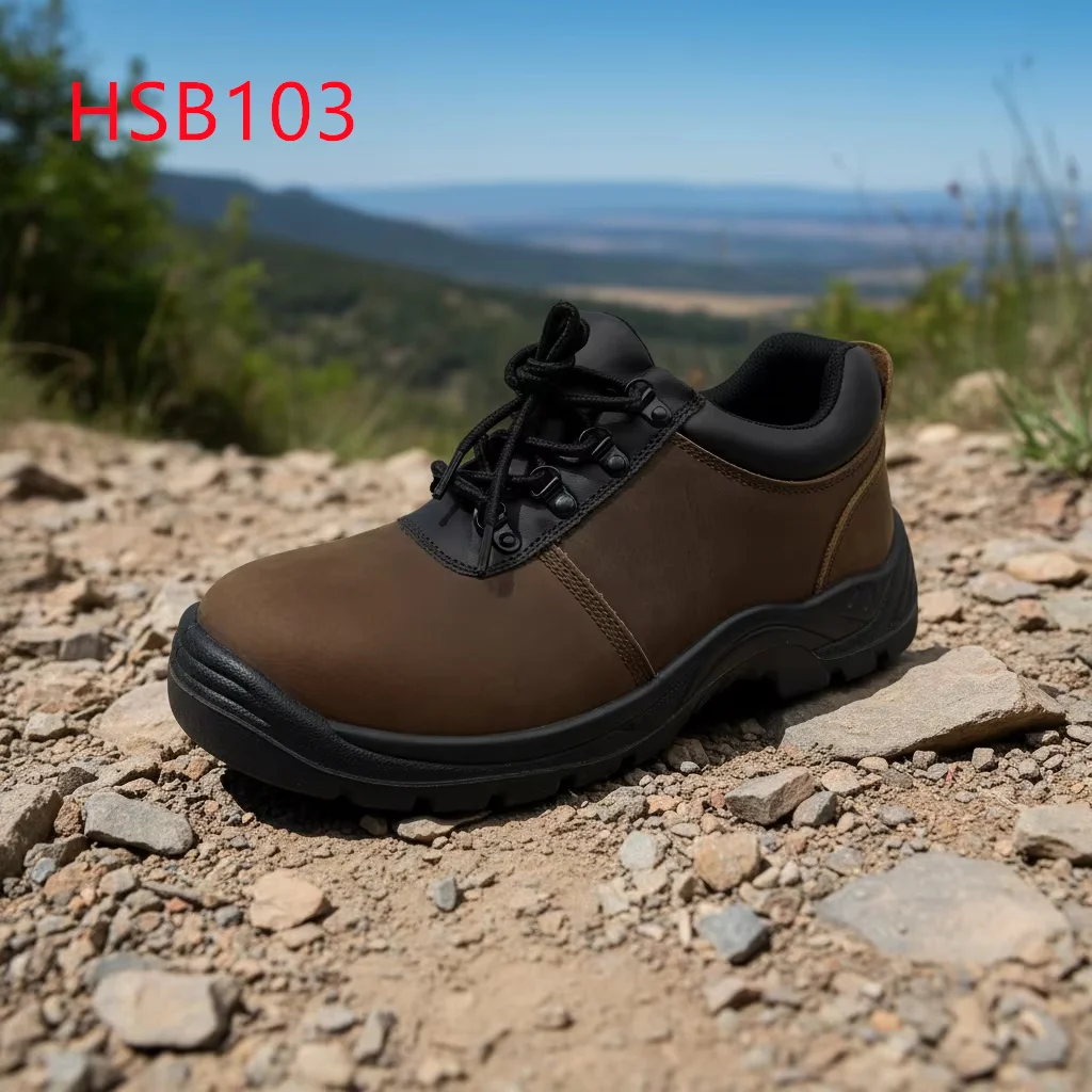 ZYF,Power Plant Acid Base PU/PU Injection Outsole Safety Shoes Top-level Crazy Horse Leather Work Boots with Steel Toe HSB103