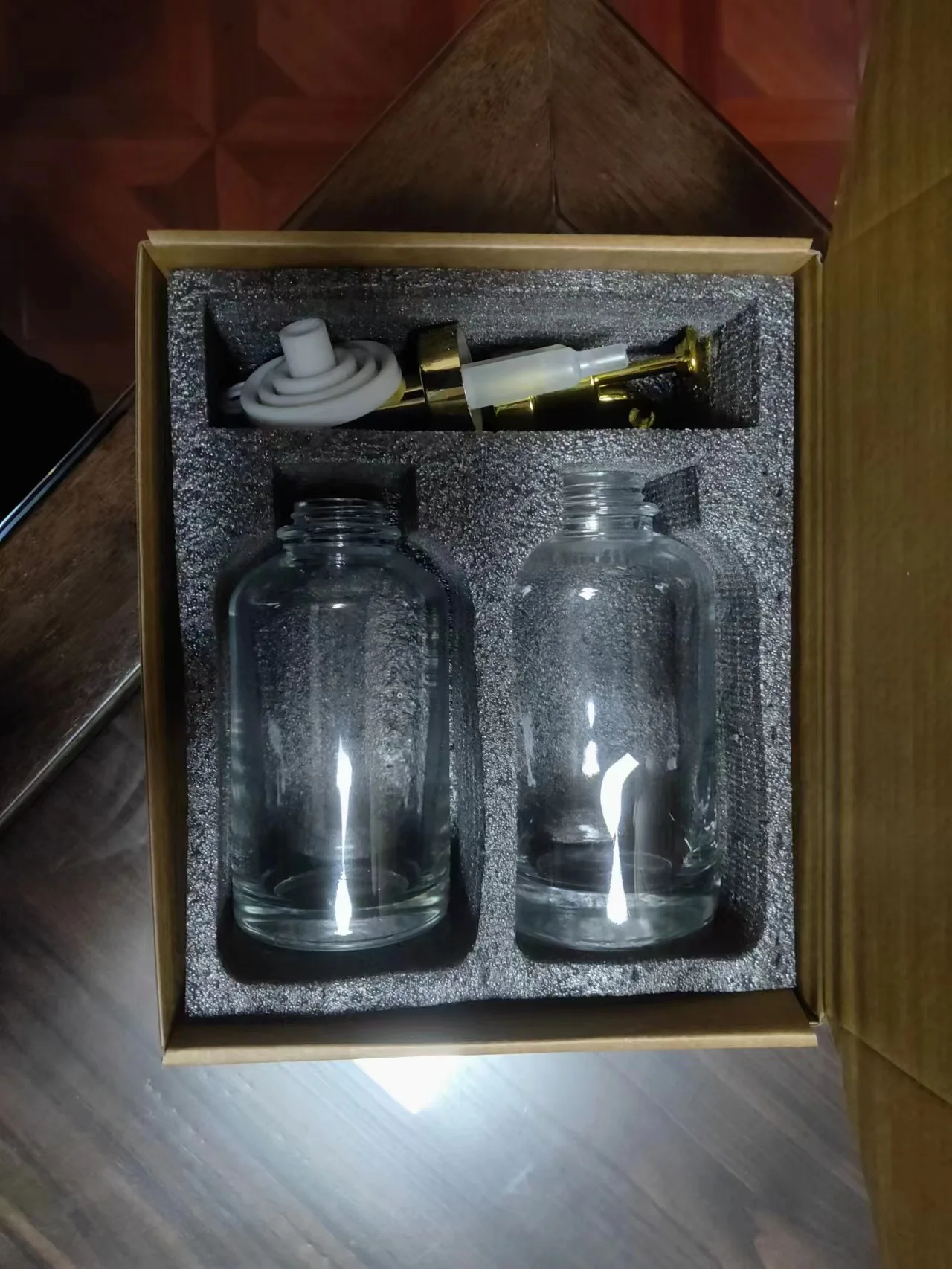 300ml 500lm Premium Liquid Soap Syrup Dispenser With Pump Glass Coffee