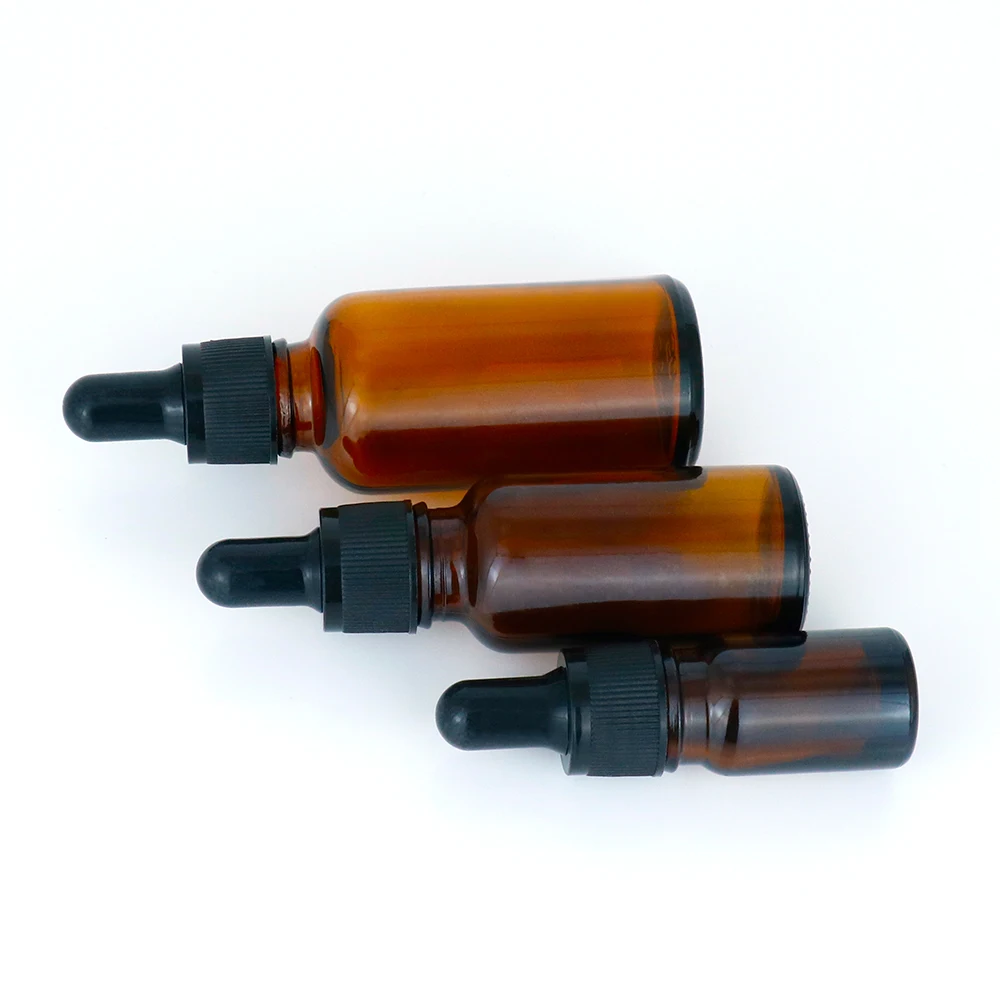 5ml 10ml 15ml 20ml 30ml 50ml 100ml Cosmetic Custom Skincare Packaging Glass Bottle Hair Oil Dropper Bottle Amber Essential Oil