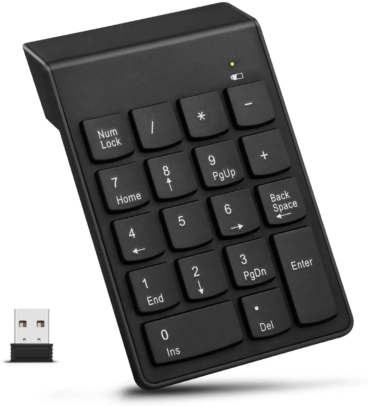 Numeric Keypad Wireless Usb Number Pad 2.4ghz 18 Key Mini Portable Data