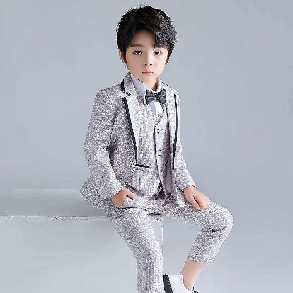 Luxury Boys Suits for Wedding Party Dress Kids To12 Years Gentleman Coat  Pant Designs Wedding PCS Boys Suits&blazers