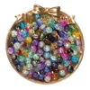 Two-color crackle glass beads - random mix