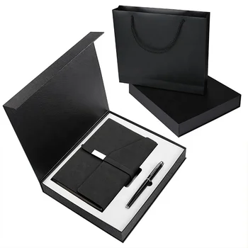 Luxury Custom Logo Pen Notebook Business Giveaways Corporate Promotional Gift Set with Box