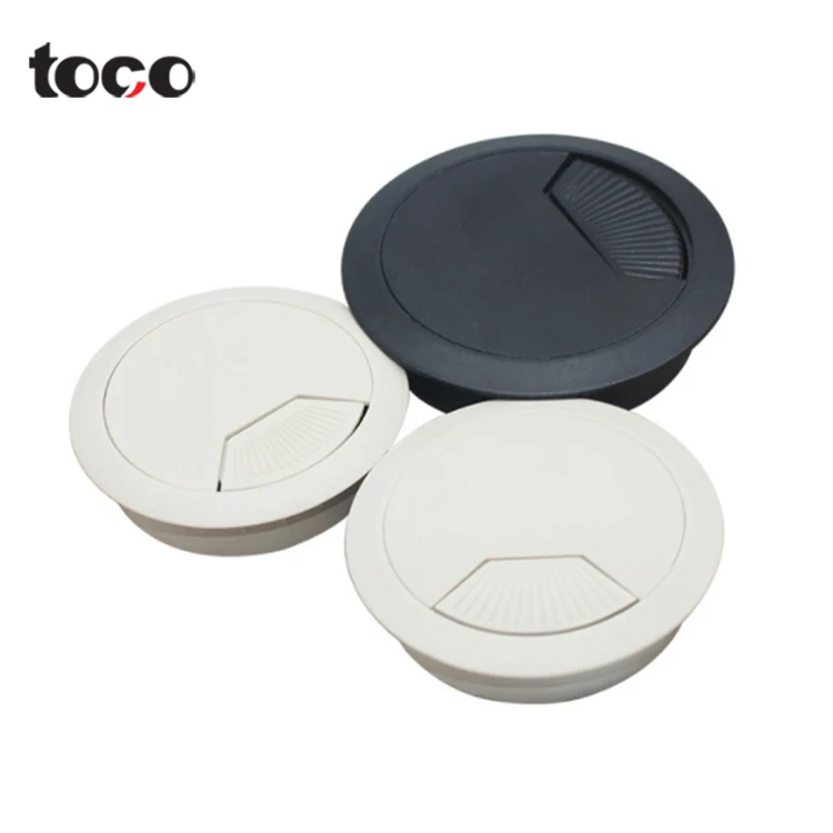 Toco OEM Desktop Plug Wire Cover Cable Hole Cord Computer Desk Wire Grommet 60mm 1 Inch Plastic Desk Grommet Modern