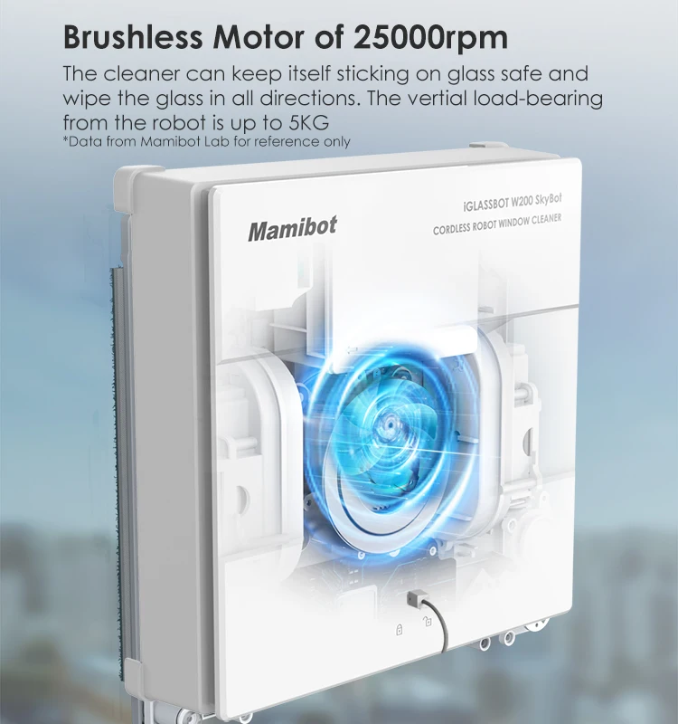 Mamibot New Arrivals Quadrate Cordless Window Cleaner Robot With Remote