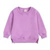 Purple Long Sleeve Pullover Sweatshirt Shirt Sweater Tops