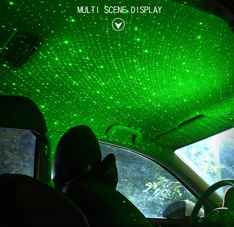 Luci Cielo Stellato 4 Per Auto | Proiettore LED USB | Per Soffitto Auto E Camera | Effetto Stella Notte | Plug And Play Luci LED Multicolore