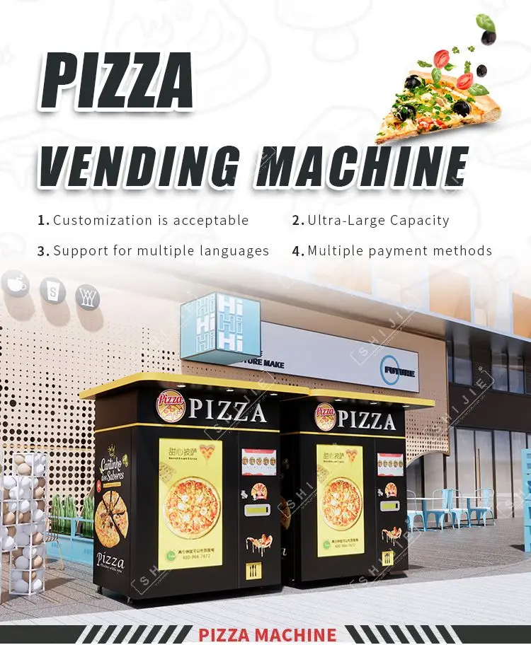 Smart Pizza Vending Machine Outdoor Hot Fresh Fast Food Self Service