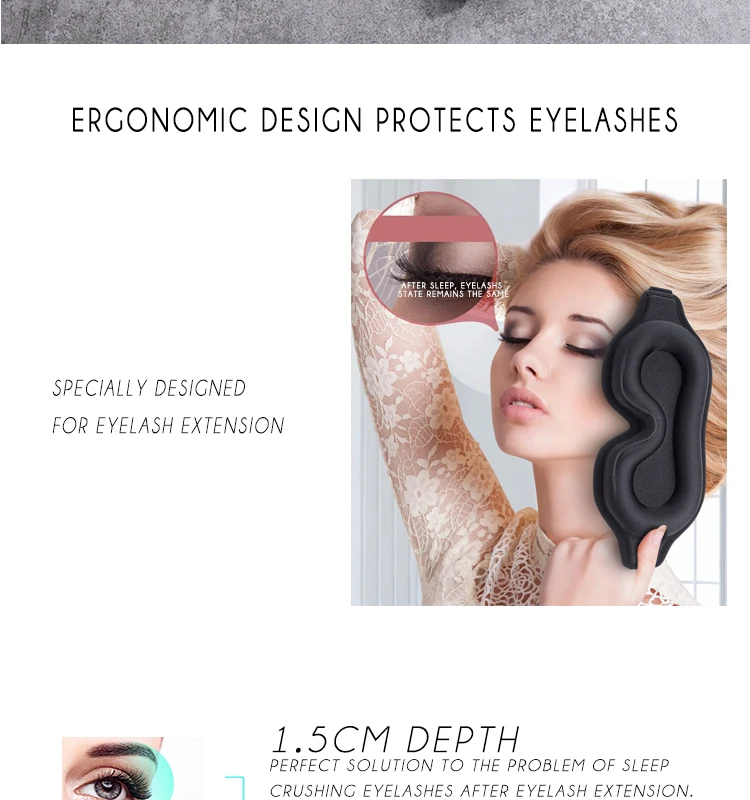 Custom Private Logo Luxury Eyelash Extension 3d Sleeping Contoured Eye