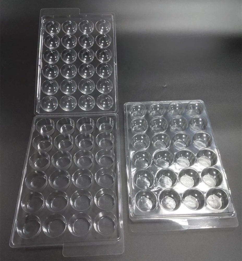 Free Sample Custom PET Transparent Clamshell Blister Packaging for Chocolate Truffle PET Clamshell Blister Packaging