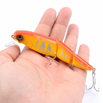 10.5cm 14g Artificial Fishing Bait Hard Minnow Fishing Lure 3 Sections Jointed Lure Multi Sections Fish Plastic Hard Bait – Minnow – view 5