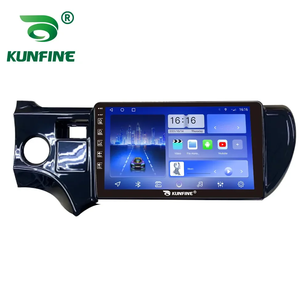 For TOYOTA PRIUS C 2012-2014 9 Inch QLED Screen Headunit Device Double 2 Din Car Stereo GPS Navigation Android Car Radio