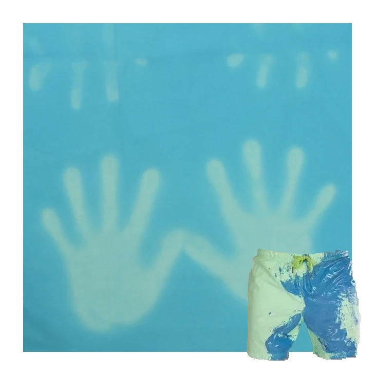 Термохромные пляжные шорты из микрофибры, Температурная чувствительность, меняющая цвет ткань